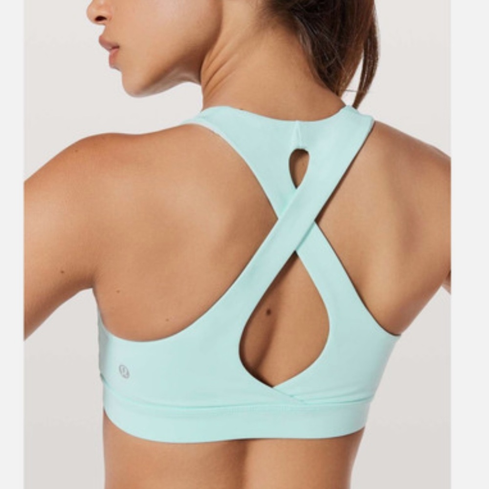 Lululemon Time to Sweat Bra, Aquamarine, Size 8